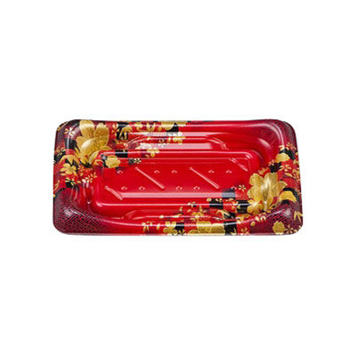 寿司容器 SFうま皿13 花雅赤本体 0276913002315 1500枚（50×30） シーピー化成（直送品）