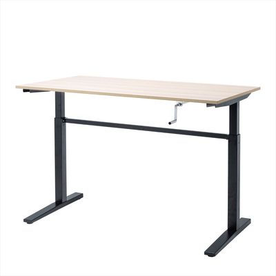 サンワサプライ 手動昇降ミーティングデスク ハイテーブル 幅1400×奥行700×高さ715～1125mm 木目 ERD-SH14070LMN 1台（直送品）