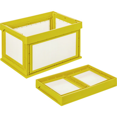 国盛化学 KUNIMORI プラダン折畳みコンテナ パタコン NMー85 イエロー 50101-NM85-YE 1個 148-9740（直送品）
