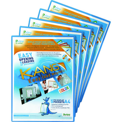 TARIFOLD カング イージーロード マグネットタイプ A5 5枚入り ブルー 194721 1セット(5枚) 149-1444（直送品）