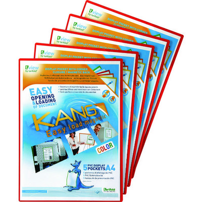 TARIFOLD カング イージーロード マグネットタイプ A5 5枚入り レッド 194723 1セット(5枚) 149-1445（直送品）