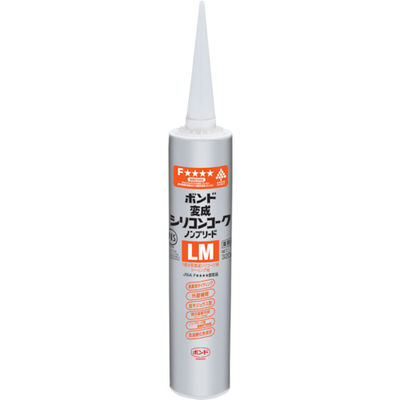 コニシ 建築用シーリング剤 ボンド 変成シリコンコーク ノンブリード LM 320ml ライトグレー 05722 1本 147-6433（直送品）