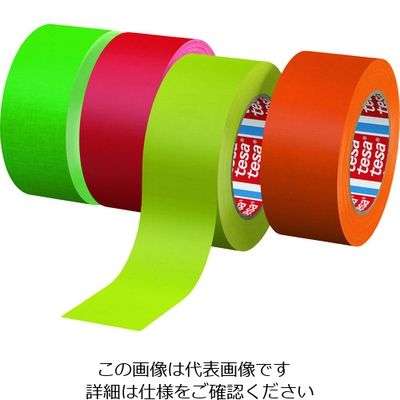 テサテープ tesa 補修用布テープ 蛍光イエロー 50mmx25m 4671-50-25-FY 1巻 160-8082（直送品）