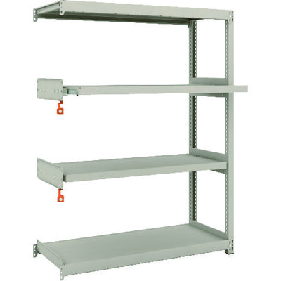 TRUSCO スチールラック M2型軽中量棚 1160×450×H1500 4段うちスライド2段 連結 M2-5442M2B（直送品）