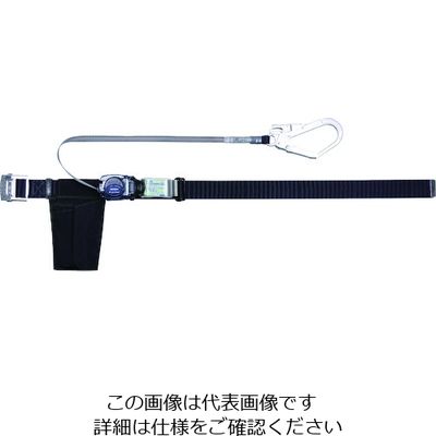 トラスコ中山 TRUSCO 巻取式 胴ベルト型墜落制止用器具 幅50mmX長さ1400mm ブラック GR-590A-L-BK 1本（直送品）