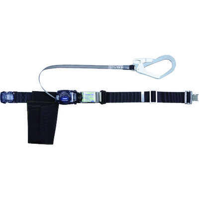 トラスコ中山 TRUSCO 巻取式 胴ベルト型墜落制止用器具 幅50mmX長さ1200mm ブラック GR-OT593A-BK 1本（直送品）