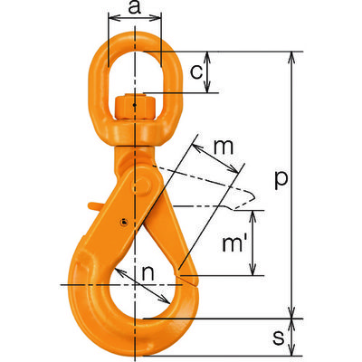 キトー KITO チェンスリング カナグ部材(アイタイプ) スイベルフックHJK 基本使用荷重3.2t HJK10 1個 161-4502（直送品）
