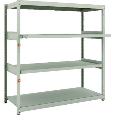 TRUSCO スチールラック M1.5型軽中量棚 1460×595×H1500 4段うちスライド2段 単体 M1.5-5562M2（直送品）