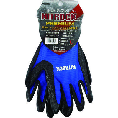 コーコス信岡 コーコス 背抜き手袋 ニトロックプレミアム Nー3550 6ブルー L N-3550-6-L 1双 149-1096（直送品）