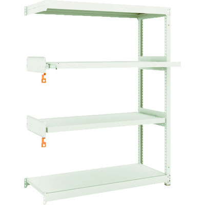 TRUSCO スチールラック M1.5型軽中量棚 1160×445×H1500 4段うちスライド2段 連結 M1.5-5442M2B（直送品）