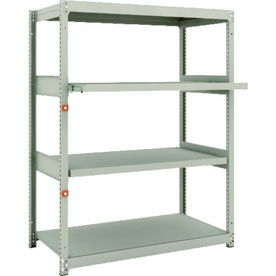 TRUSCO スチールラック M1.5型軽中量棚 1160×595×H1500 4段うちスライド2段 単体 M1.5-5462M2（直送品）