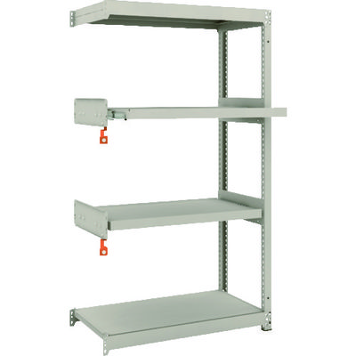 TRUSCO スチールラック M1.5型軽中量棚 860×445×H1500 4段うちスライド2段 連結 M1.5-5342M2B（直送品）