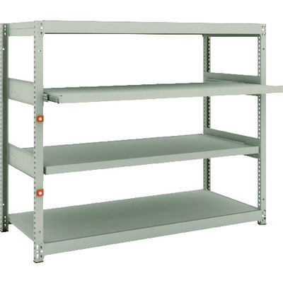 TRUSCO スチールラック M1.5型軽中量棚 1460X595XH1200 4段うちスライド2段 単体 M1.5-4562M2（直送品）