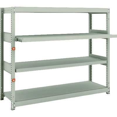 TRUSCO スチールラック M1.5型軽中量棚 1460X445XH1200 4段うちスライド2段 単体 M1.5-4542M2（直送品）