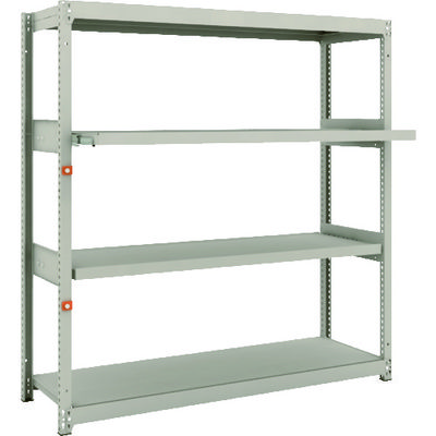 TRUSCO スチールラック M1.5型軽中量棚 1460×445×H1500 4段うちスライド2段 単体 M1.5-5542M2（直送品）