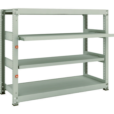 TRUSCO スチールラック M3型中量棚 1500X571XH1200 4段うちスライド2段 単体 M3-4562M2 1台(1個)（直送品）