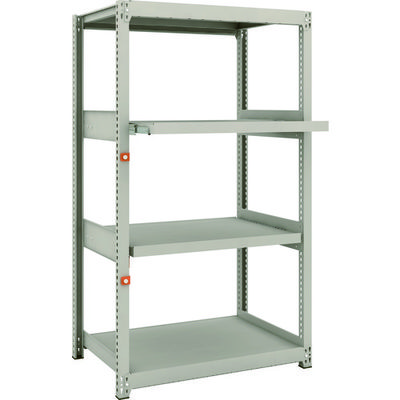 TRUSCO スチールラック M2型軽中量棚 860×600×H1500 4段うちスライド2段 単体 M2-5362M2 1セット(1個)（直送品）