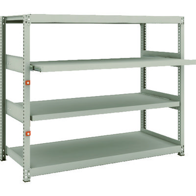 TRUSCO スチールラック M2型軽中量棚 1460X600XH1200 4段うちスライド2段 単体 M2-4562M2 1台(1個)（直送品）