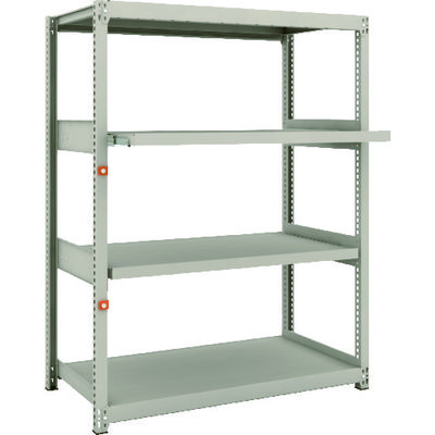 TRUSCO スチールラック M2型軽中量棚 1160×600×H1500 4段うちスライド2段 単体 M2-5462M2 1セット(1個)（直送品）