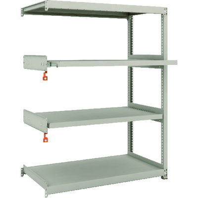 TRUSCO スチールラック M2型軽中量棚 1160×600×H1500 4段うちスライド2段 連結 M2-5462M2B（直送品）