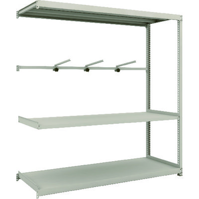 TRUSCO スチールラック M2型軽中量棚 1760X600XH1800 3段 アーム1段 連結 M2-6663-A1B 1台(1個)（直送品）