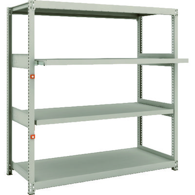 TRUSCO スチールラック M2型軽中量棚 1460×600×H1500 4段うちスライド2段 単体 M2-5562M2 1セット(1個)（直送品）