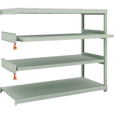 TRUSCO スチールラック M1.5型軽中量棚 1460X595XH1200 4段うちスライド2段 連結 M1.5-4562M2B（直送品）