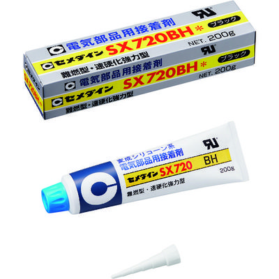 セメダイン SX720BH 200g (黒色・高粘度) AXー217 1本 147-7515（直送品）