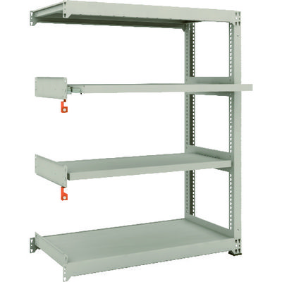 TRUSCO スチールラック M3型中量棚 1200×571×H1500 4段うちスライド2段 連結 M3-5462M2B 1台(1個)（直送品）