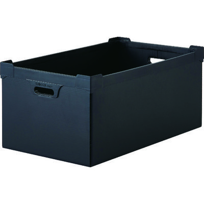 トラスコ中山 TRUSCO 導電性ダンボールプラスチックケース 45L ブラック DP-560D-5N 1セット(5枚) 137-2201（直送品）
