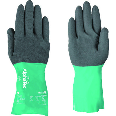 アンセル・ヘルスケア・ジャパン アンセル 耐薬品手袋 アルファテック 58ー270 Mサイズ 58-270-8 1双 149-6901（直送品）