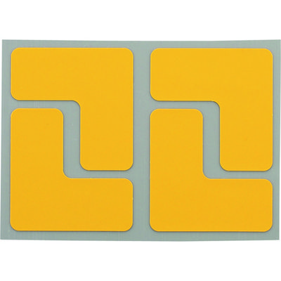 ニトムズ 耐久フロアサインズL型S黄40枚 Y6035 1袋(40枚) 126-9840（直送品）