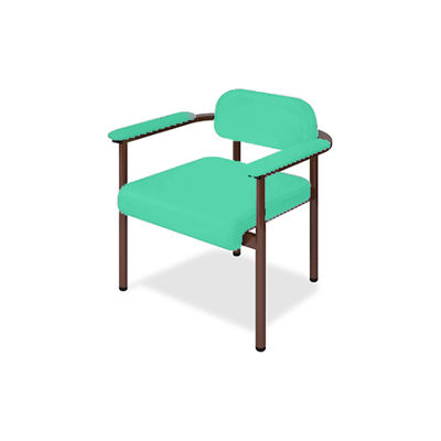 ホームチェアーC1 幅40(全幅57)×奥行50(座面奥行40)×座高44(全高67)cm ライトグリーン TB-1268-01（直送品）