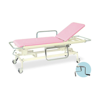 高田ベッド製作所 手動GSストレッチャー100 幅60×長さ200(座シート180)×高さ48~86cm ピンク TB-626 1個（直送品）