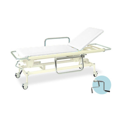 高田ベッド製作所 手動GSストレッチャー100 幅60×長さ200(座シート180)×高さ48~86cm 白 TB-626 1個（直送品）