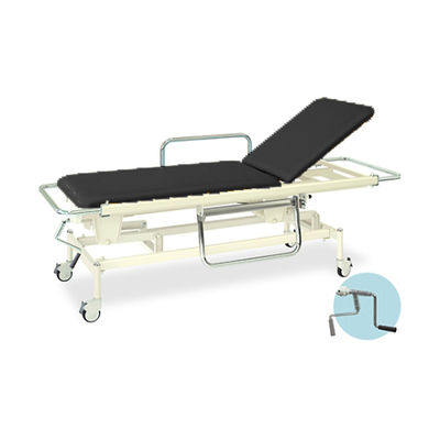 高田ベッド製作所 手動GSストレッチャー100 幅60×長さ200(座シート180)×高さ48~86cm 黒 TB-626 1個（直送品）