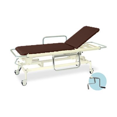 高田ベッド製作所 手動GSストレッチャー100 幅60×長さ200(座シート180)×高さ48~86cm 茶 TB-626 1個（直送品）