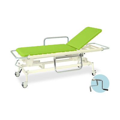 高田ベッド製作所 手動GSストレッチャー100 幅60×長さ200(座シート180)×高さ48~86cm 抹茶 TB-626 1個（直送品）