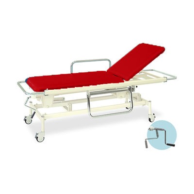 高田ベッド製作所 手動GSストレッチャー100 幅60×長さ200(座シート180)×高さ48~86cm レッド TB-626 1個（直送品）