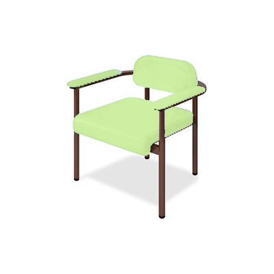 ホームチェアーC1 幅40(全幅57)×奥行50(座面奥行40)×座高44(全高67)cm ライムグリーン TB-1268-01（直送品）