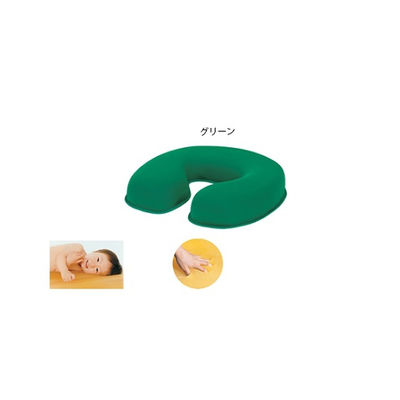 高田ベッド製作所 ジェルフェイス 幅30×奥行30×高さ8cm グリーン TB-77-63 1個 61-3724-81（直送品）