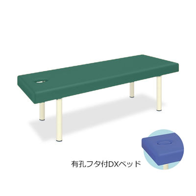 高田ベッド製作所 有孔フタ付DXベッド 幅70×長さ180×高さ60cm メディグリーン TB-581 1個 61-3460-89（直送品）