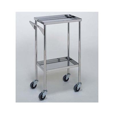 柏ステンレス工業 ステンレスワゴン 回診車 (静音仕様立上) 2段 450×300×800mm ステンレスワゴンMB-1611 1個（直送品）