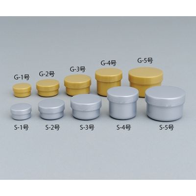 エムアイケミカル 軟膏容器「コスメポットGー3号」22mL 100個 金 滅菌済 600310 1ケース(100個) 61-3735-68（直送品）