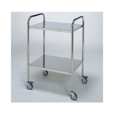 柏ステンレス工業 ステンレスワゴン アーチ型回診車M (枠無) 2段 ステンレスワゴンMB-2UF-M 1個 62-2714-64（直送品）