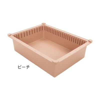 サカセ化学工業 トレー 34ー10タイプ(深さ10cm)耐熱・制電 ピーチ PTDX34-10 1個 62-0852-17（直送品）