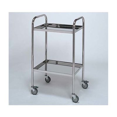 柏ステンレス工業 ステンレスワゴン アーチ型回診車M (立上) 2段 ステンレスワゴンMB-2UV-M 1個 62-2714-68（直送品）
