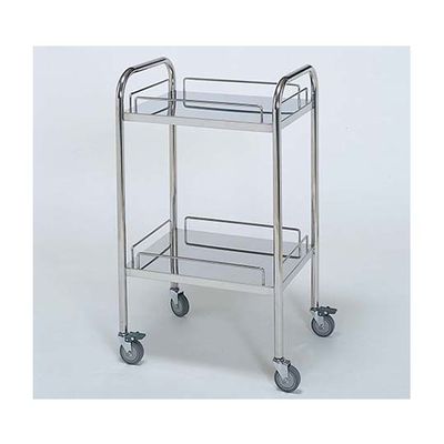 柏ステンレス工業 ステンレスワゴン アーチ型回診車M (枠付) 2段 ステンレスワゴンMB-2UG-M 1個 62-2714-72（直送品）