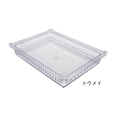 サカセ化学工業 トレー 34ー05タイプ(深さ5cm)帯電防止 透明 PT34-05 1個 62-0852-04（直送品）