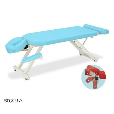 高田ベッド製作所 SDスリム 幅60×長さ170~200×高さ40cm スカイブルー TB-1053 1個 61-6445-57（直送品）